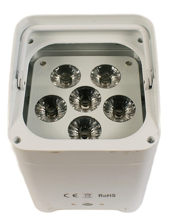 Akkubetriebener LED-Uplight, 6x18W LEDs Weiß zu vermieten